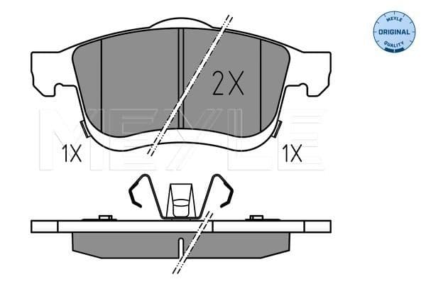 set placute frana,frana disc MEYLE -ORIGINAL: True to OE. 025 259 0621