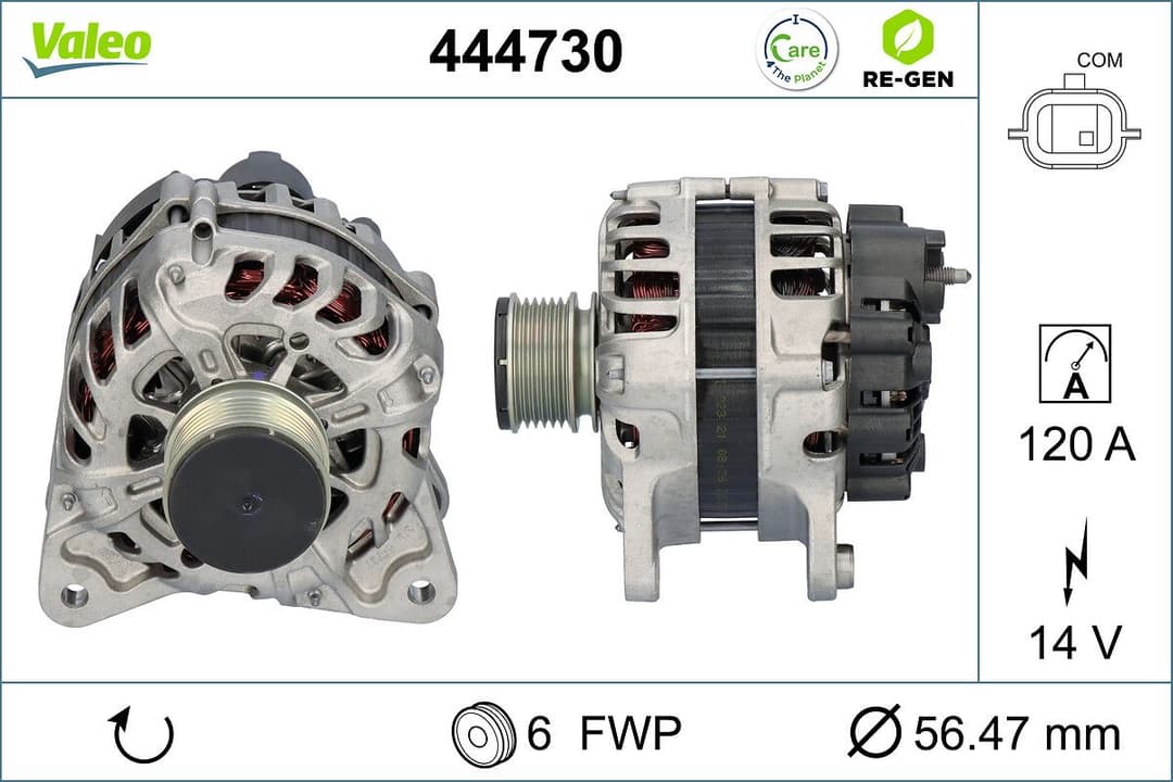Generator / Alternator VALEO RE-GEN REMANUFACTURED 444730