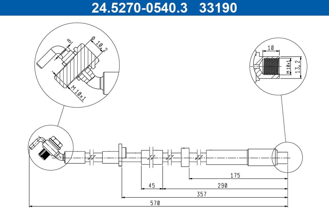 Furtun frana ATE 24.5270-0540.3