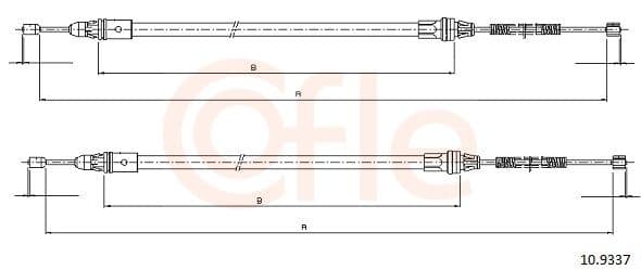 Cablu, frana de parcare COFLE 10.9337