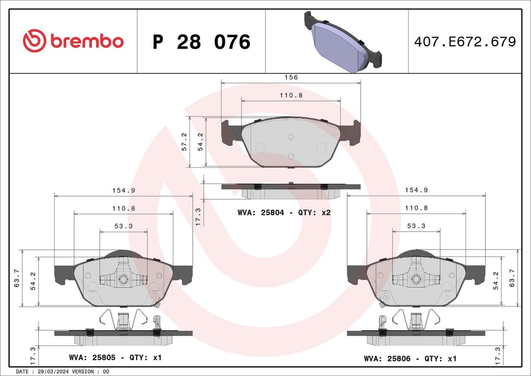 set placute frana,frana disc BREMBO PRIME LINE P 28 076