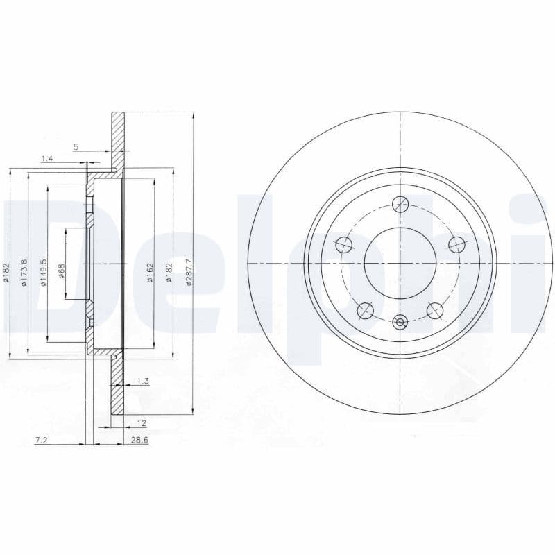 Disc frana DELPHI BG3996
