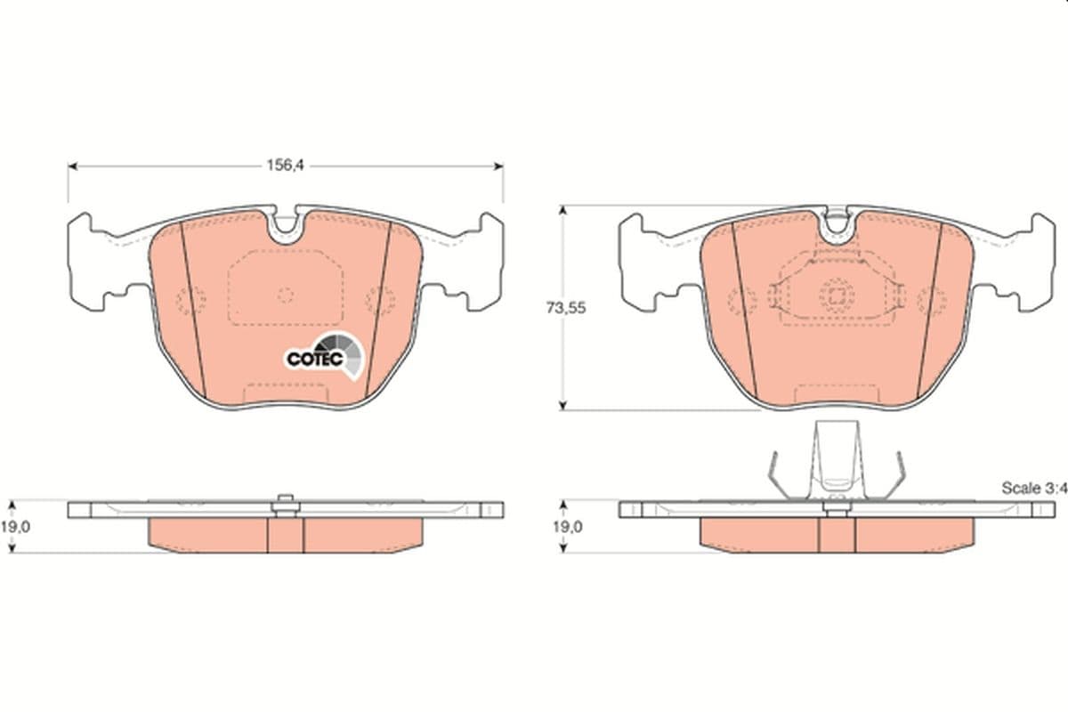 set placute frana,frana disc TRW GDB1261