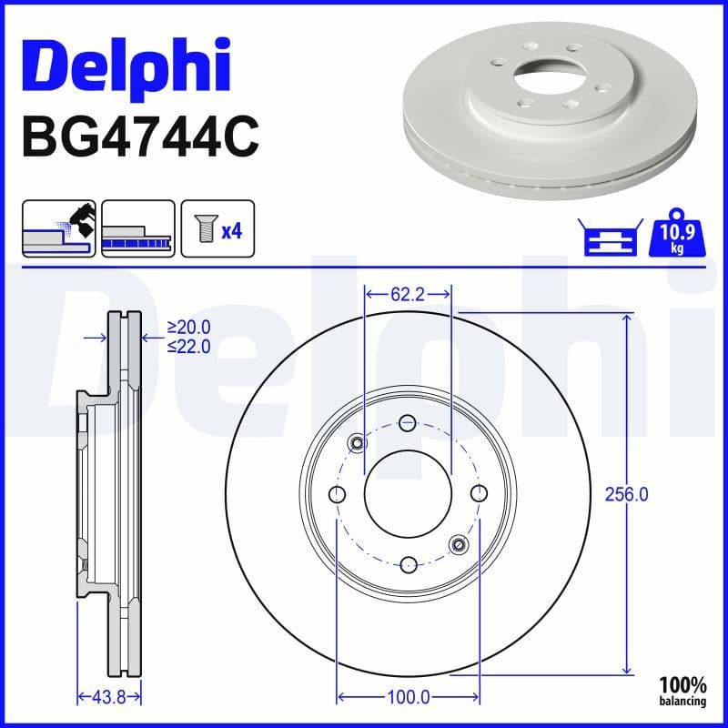 Disc frana DELPHI BG4744C