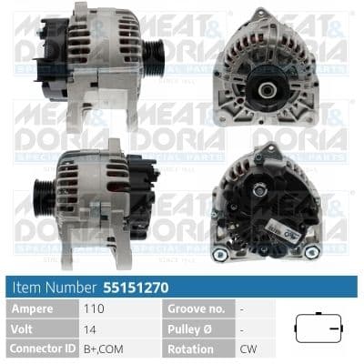 Generator / Alternator MEAT & DORIA 55151270
