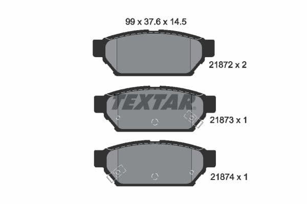 set placute frana,frana disc TEXTAR 2187202