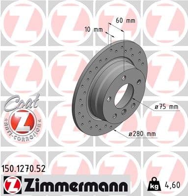 Disc frana ZIMMERMANN SPORT Z 150.1270.52