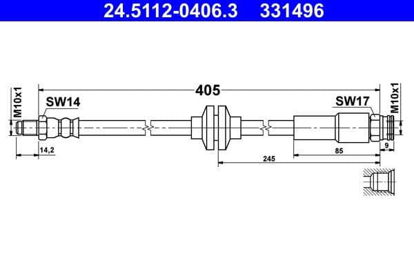 Furtun frana ATE 24.5112-0406.3