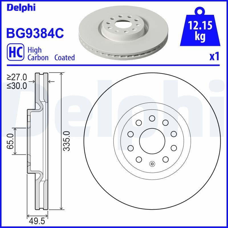 Disc frana DELPHI BG9384C