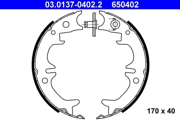 Set saboti frana, frana de mana ATE 03.0137-0402.2