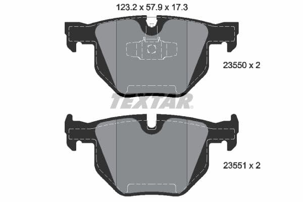 set placute frana,frana disc TEXTAR Q+ 2355001