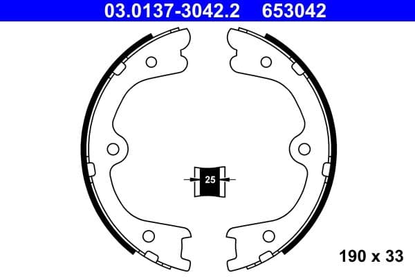 Set saboti frana, frana de mana ATE 03.0137-3042.2