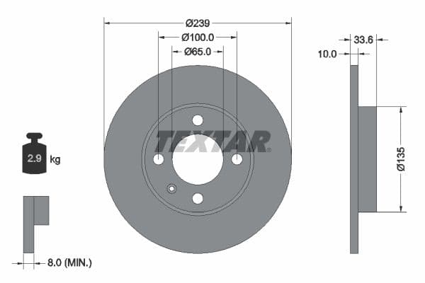 Disc frana TEXTAR PRO 92071903