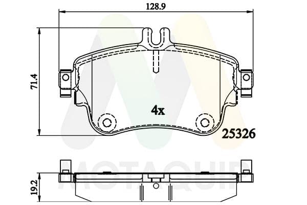 set placute frana,frana disc MOTAQUIP LVXL1746