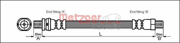 Furtun frana METZGER 4112507