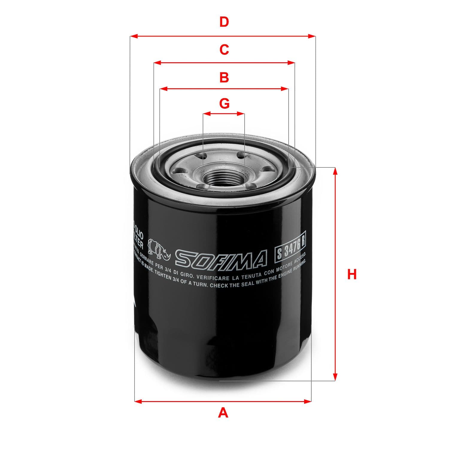 Filtru ulei SOFIMA S 3476 R