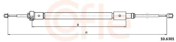 Cablu, frana de parcare COFLE 10.6301