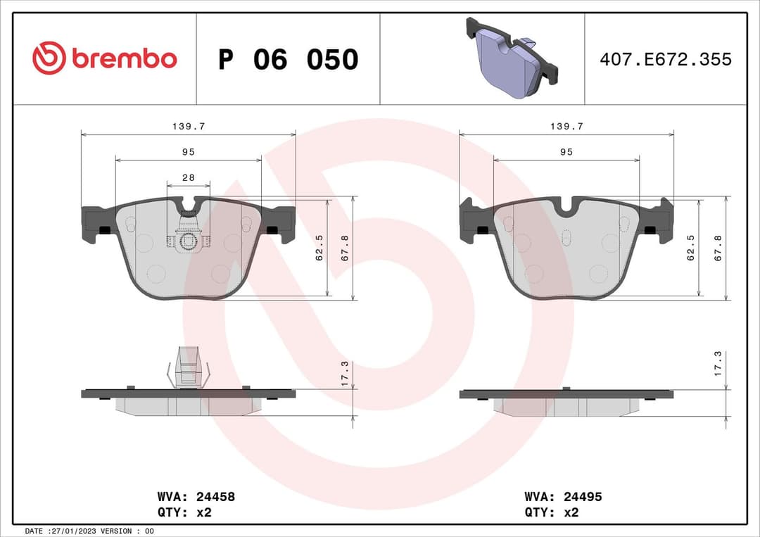 set placute frana,frana disc BREMBO PRIME LINE P 06 050