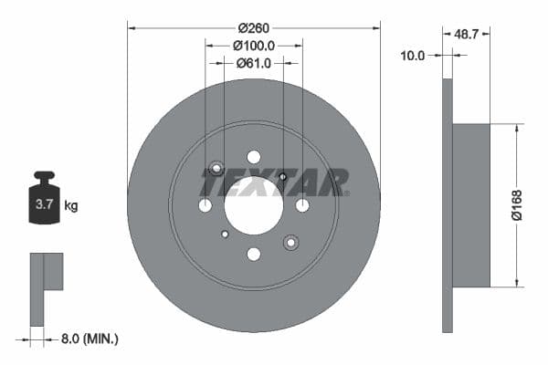 Disc frana TEXTAR 92125300
