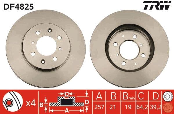Disc frana TRW DF4825