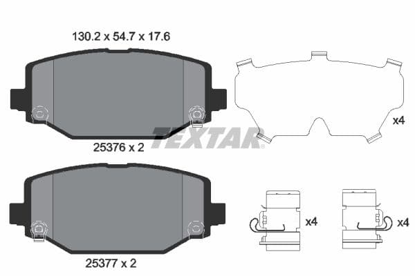 set placute frana,frana disc TEXTAR 2537601