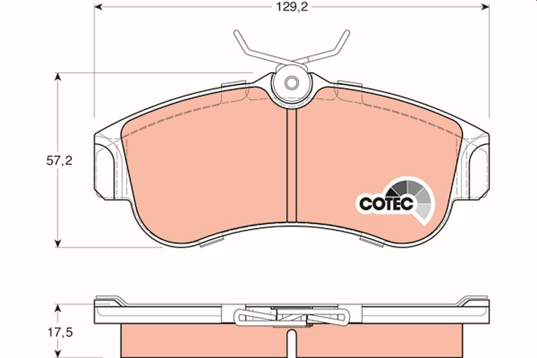 set placute frana,frana disc TRW COTEC GDB848