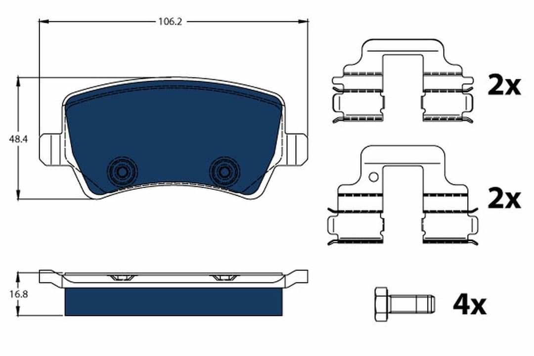 set placute frana,frana disc TRW ELECTRIC BLUE GDB1685BTE