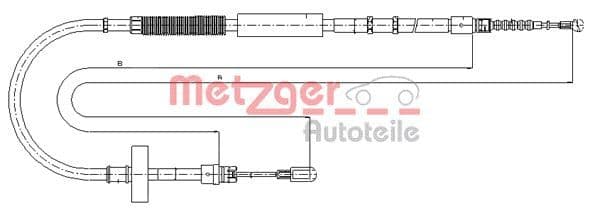 Cablu, frana de parcare METZGER 10.7537