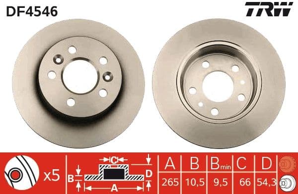 Disc frana TRW DF4546