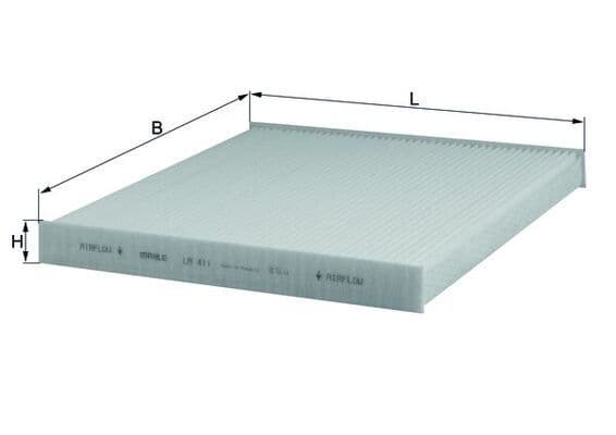 Filtru, aer habitaclu MAHLE LA 411