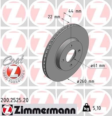 Disc frana ZIMMERMANN COAT Z 200.2525.20