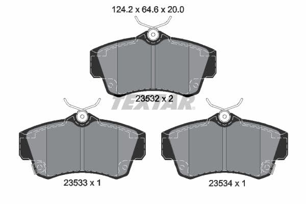 set placute frana,frana disc TEXTAR Q+ 2353202