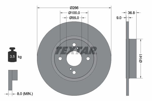 Disc frana TEXTAR 92169203