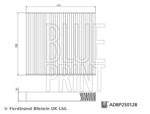 Filtru, aer habitaclu BLUE PRINT ADBP250128