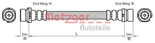Furtun frana METZGER 4112336