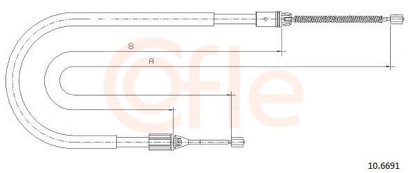 Cablu, frana de parcare COFLE 10.6691