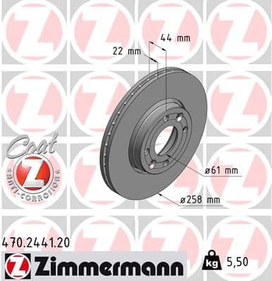 Disc frana ZIMMERMANN COAT Z 470.2441.20