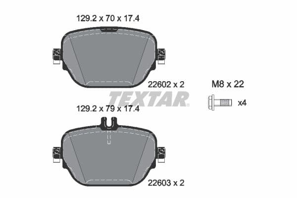 set placute frana,frana disc TEXTAR Q+ 2260201