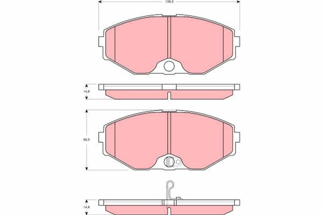 set placute frana,frana disc TRW GDB3273