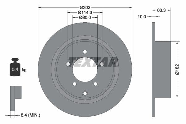 Disc frana TEXTAR PRO 92177303