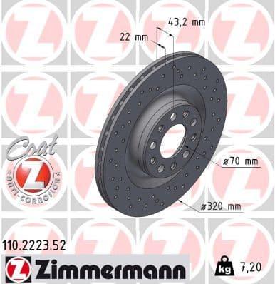 Disc frana ZIMMERMANN SPORT Z 110.2223.52
