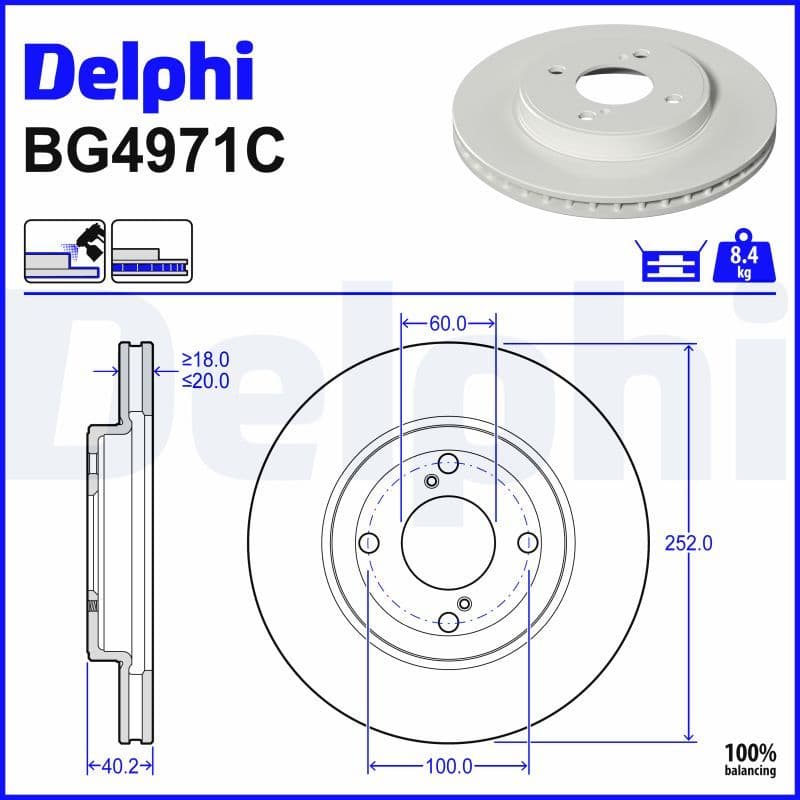 Disc frana DELPHI BG4971C
