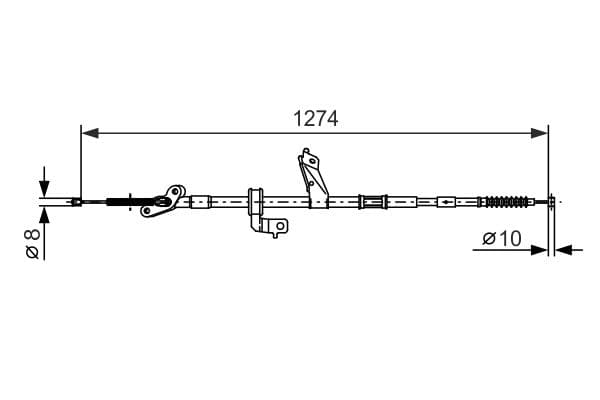 Cablu, frana de parcare BOSCH 1 987 482 367