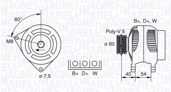 Generator / Alternator MAGNETI MARELLI 063341730010