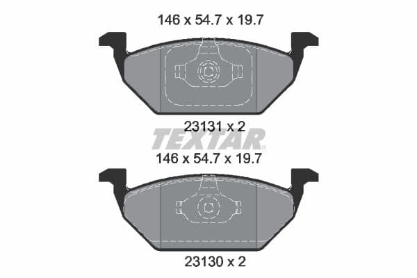 set placute frana,frana disc TEXTAR 2313001