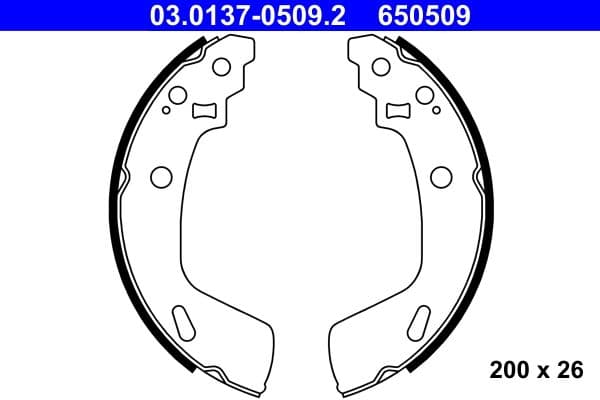 Set saboti frana ATE 03.0137-0509.2