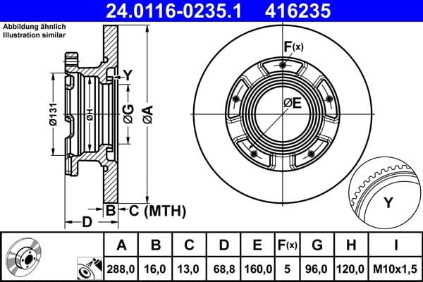 Disc frana ATE 24.0116-0235.1
