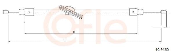 Cablu, frana de parcare COFLE 10.9460