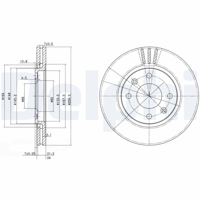 Disc frana DELPHI BG2871