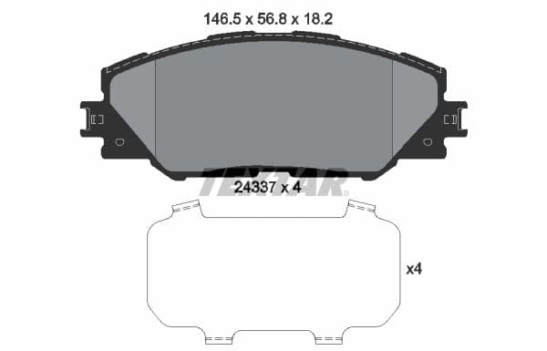 set placute frana,frana disc TEXTAR 2433701